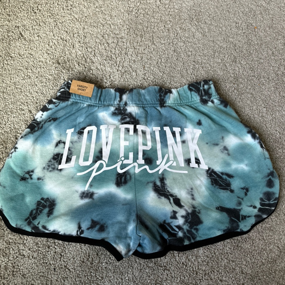 Victoria's Secret PINK Blue Tie-Dye Shorts